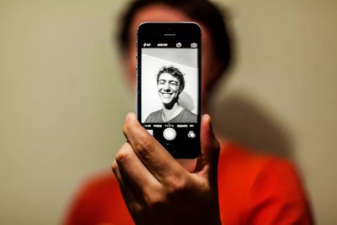 Person taking a selfie