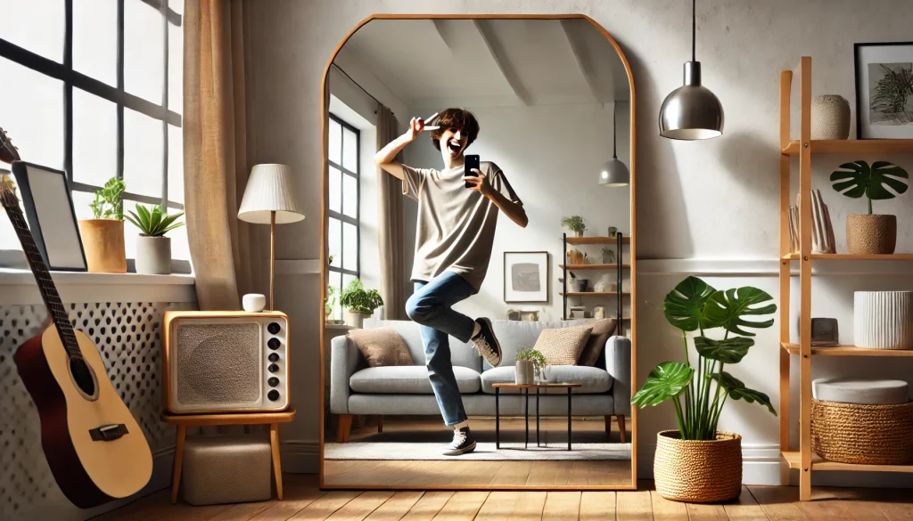 Selfie Mirror Caption for IG